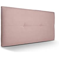SUENOSZZZ - Cabecero de Madera Jazmin- tapizado Acolchado- en Tela Rio14 Color Salmon Cabeceros Madera para Dormitorio…